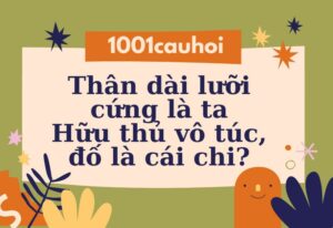 Thân dài lưỡi cứng là ta nói về vật gì?