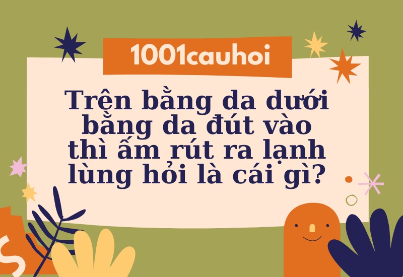 Giải câu đố: Trên bằng da dưới bằng da đút vào thì ấm rút ra lạnh lùng hỏi là cái gì?