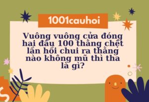 Giải câu đố: Vuông vuông cửa đóng hai đầu 100 thằng chệt lần hồi chui ra thằng nào không mũ thì tha là gì?